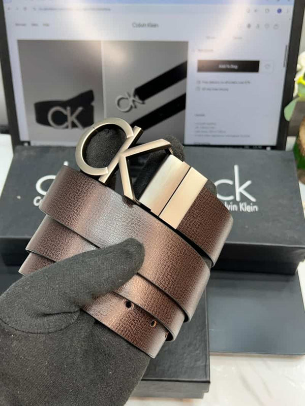 Ck cAL_VIN Kl_eIN PREMIUM QUALITY REVERSIBLE BELT WITH OG BO_X.. CK-504
