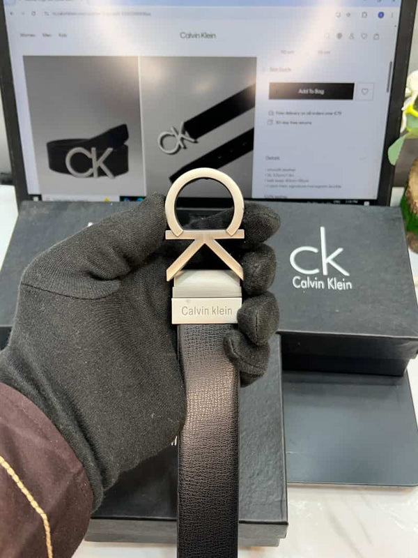 Ck cAL_VIN Kl_eIN PREMIUM QUALITY REVERSIBLE BELT WITH OG BO_X.. CK-504