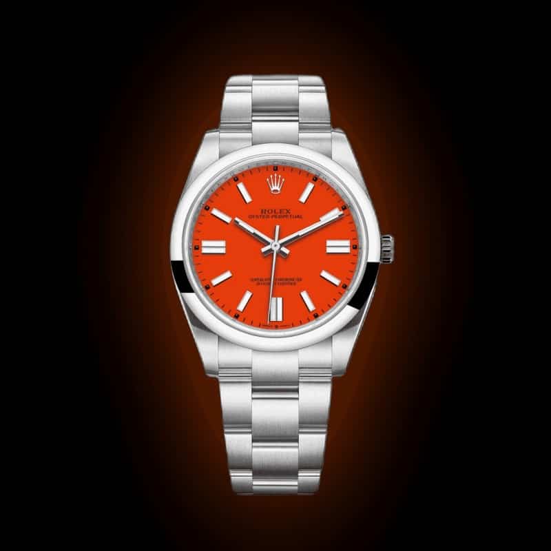 Rolexx Oyster Perpetual Coral Red Z