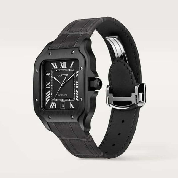 Cartierr Santos All Black Leather A