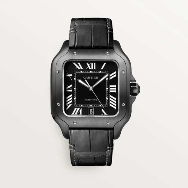 Cartierr Santos All Black Leather A