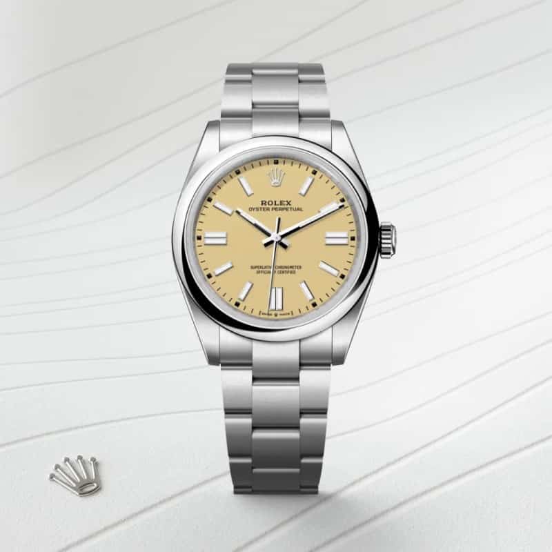 Rolexx Oyster Perpetual Beige Zr Yz