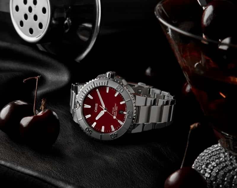 Oris Aquis Cherry Red Automatic