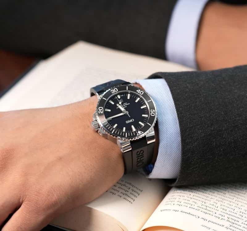 Oris Aquis Black Silver Automatic