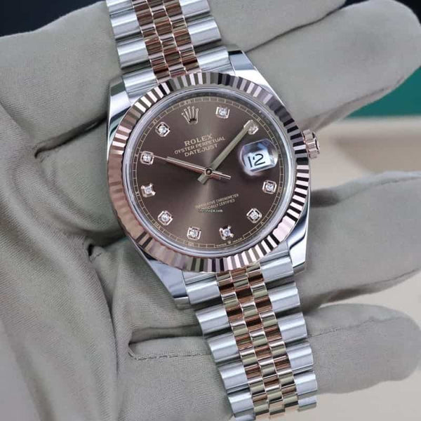 Rolexx Datejust Chocolate Dial Diam