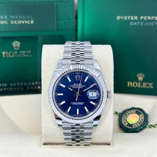 Rolexx DateJust Blue 41mm Zr Yz