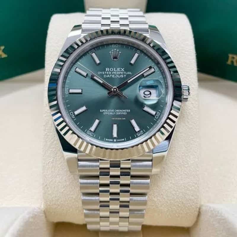 Rolexx Datejust Green 41mm Zr Yz