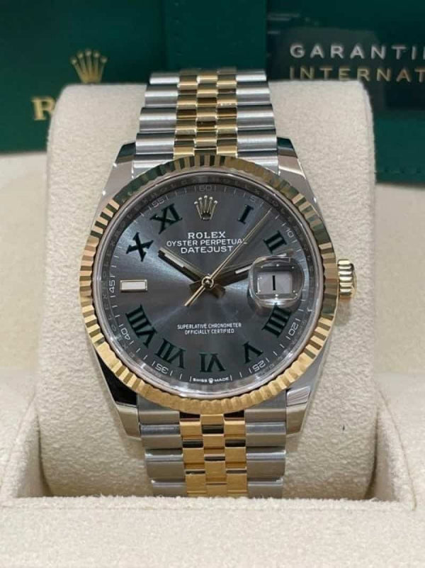 Rolexx Datejust Wimbledon Dual Tone
