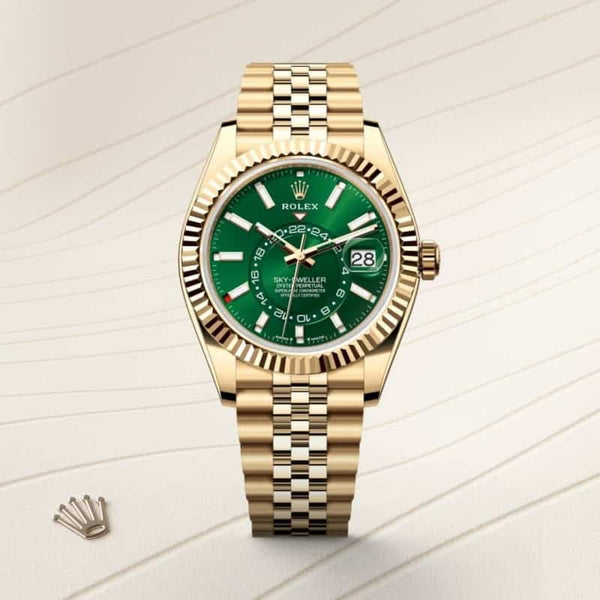 xRolexx SkyDweller Green Gold Jubli