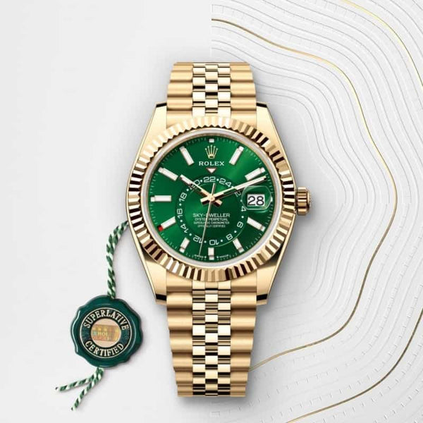 xRolexx SkyDweller Green Gold Jubli