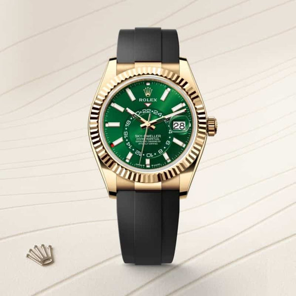 Rolexx SkyDweller Green Gold Oyster