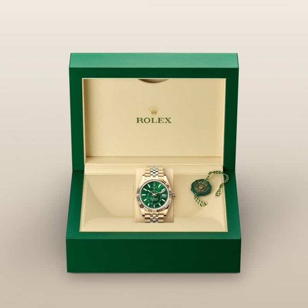 xRolexx SkyDweller Green Gold Jubli