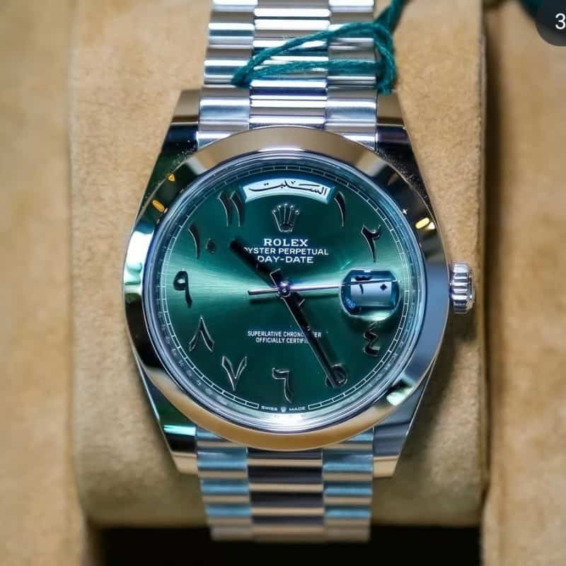 Rolexx DayDate Arabic Platinum Gree Main image