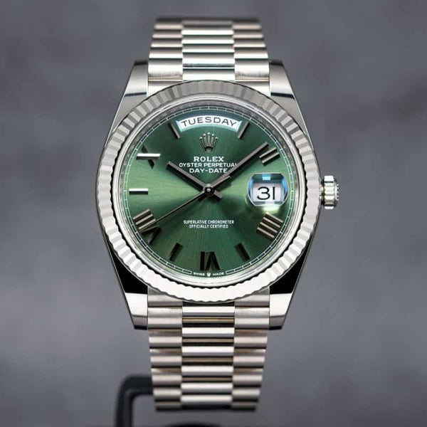 Rolexx DayDate Silver Green ZR YZ