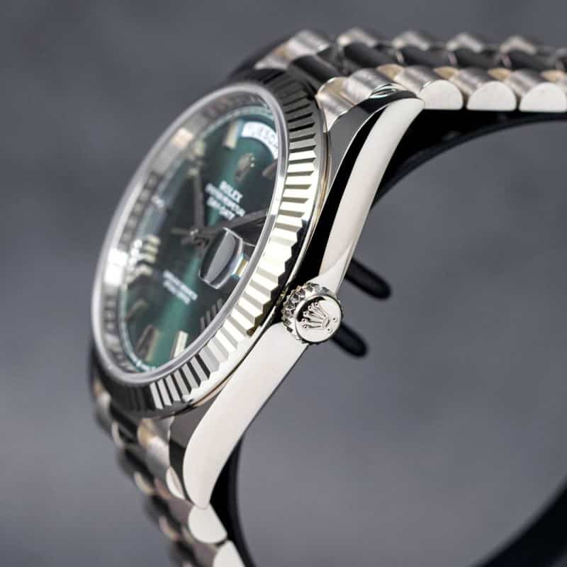 Rolexx DayDate Silver Green ZR YZ