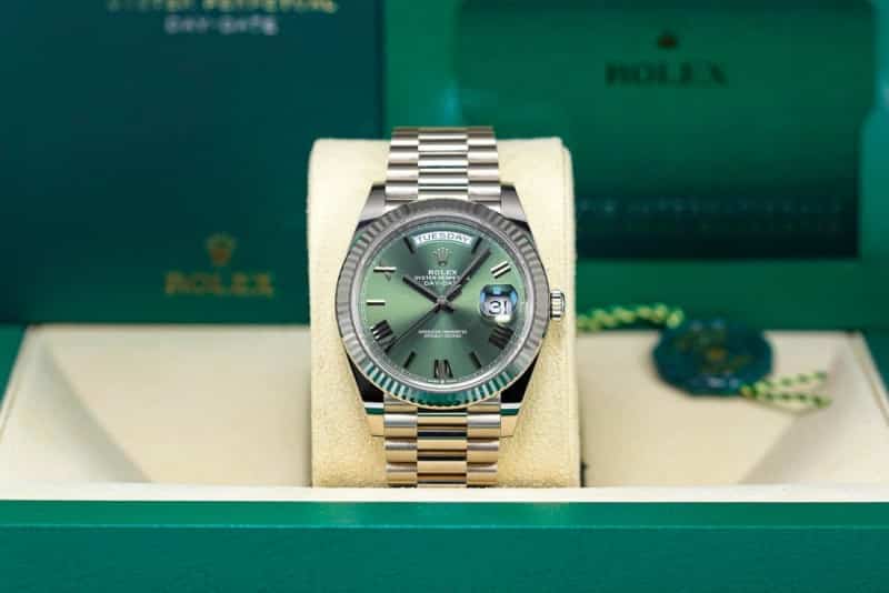 Rolexx DayDate Silver Green ZR YZ