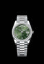 Rolexx Daydate Diamond Green Platin