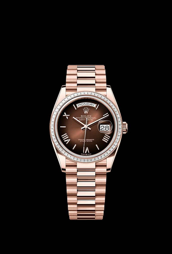 Rolexx Daydate Diamond Rose Gold Om