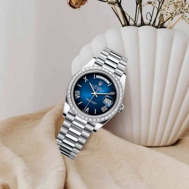 Rolexx Daydate Diamond Blue Ombre P