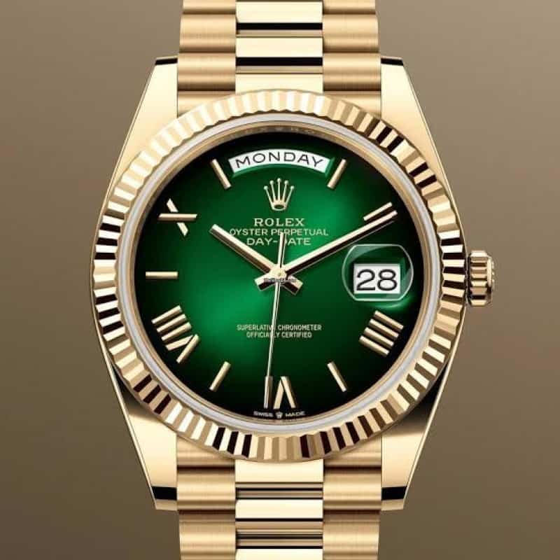 Rolexx DayDate Smoked Green ZR