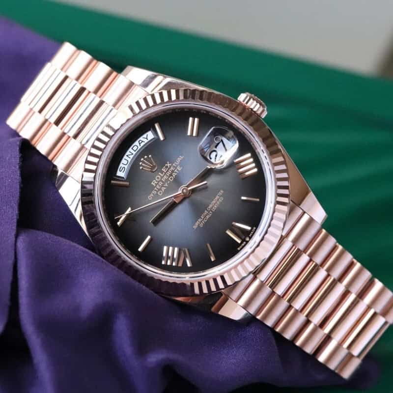 Rolexx DayDate Rose Gold Ombre ZR