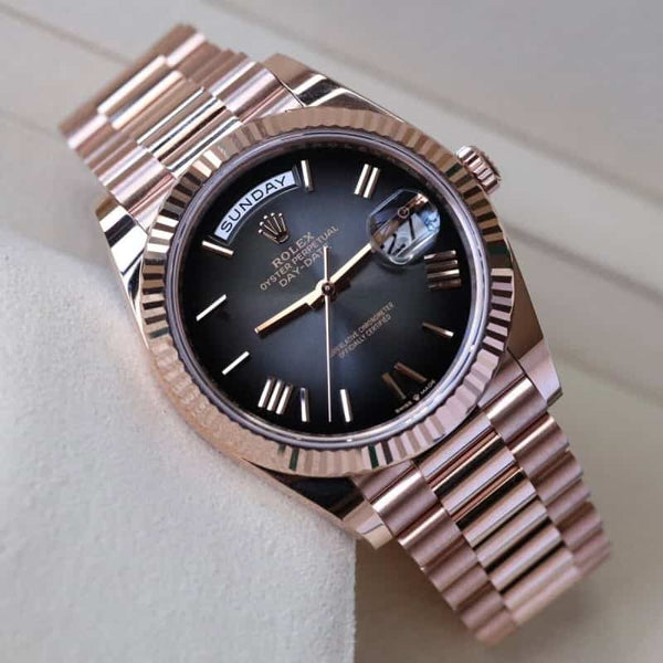 Rolexx DayDate Rose Gold Ombre ZR