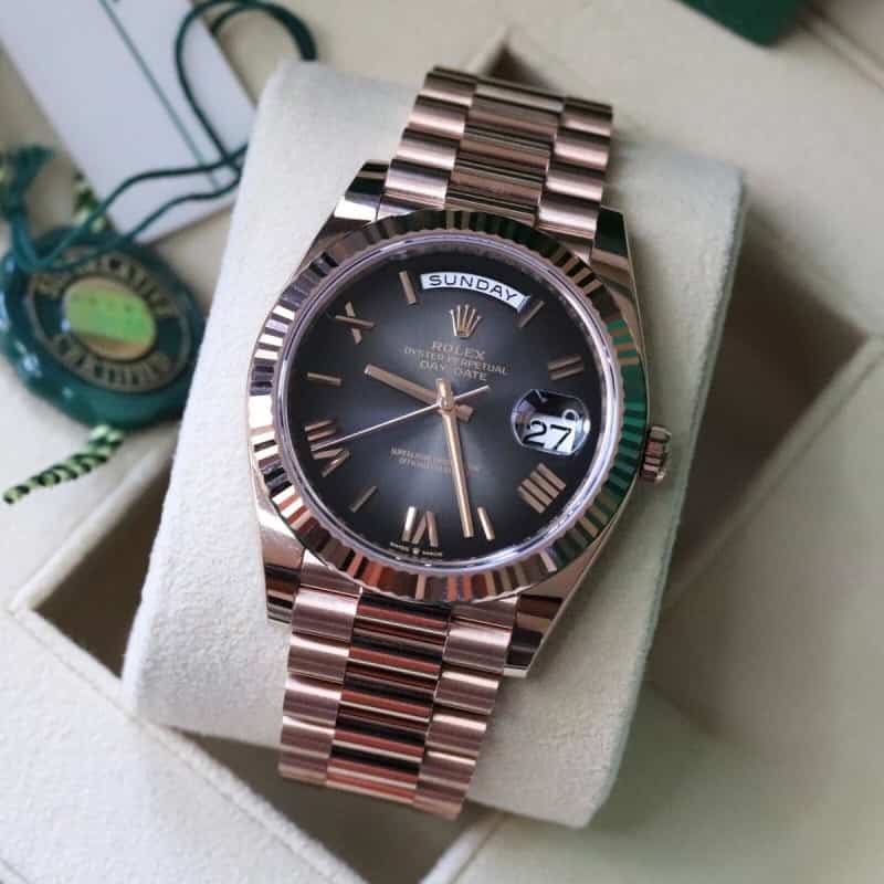 Rolexx DayDate Rose Gold Ombre ZR