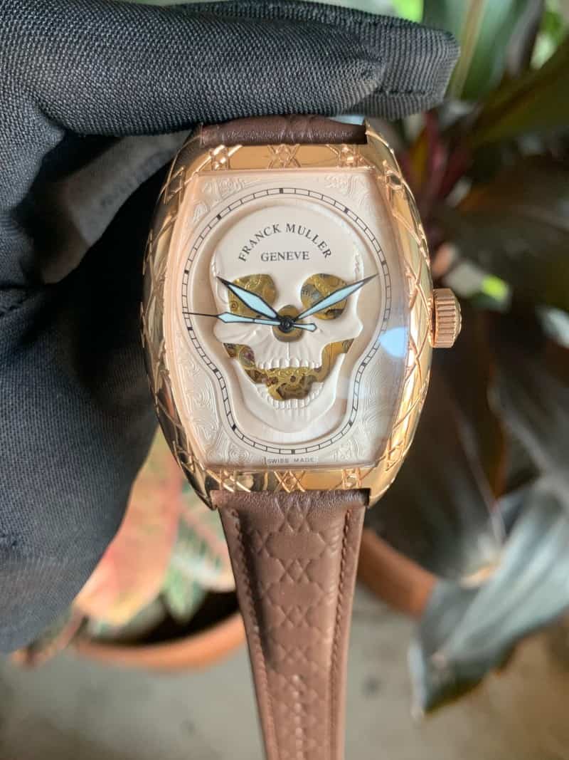 Franck Muller Curvex Skull Rose Gol