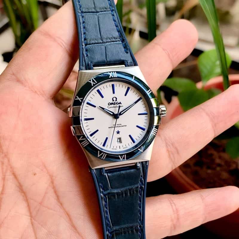 Omegaa Constellation Silver Blue