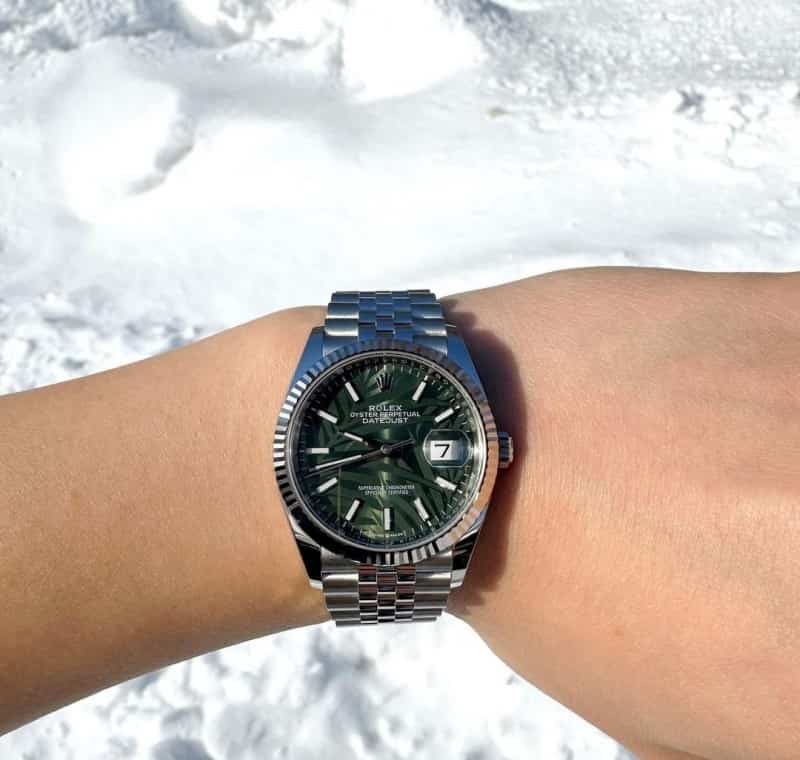 Rolexx DateJust Palm Olive YZ