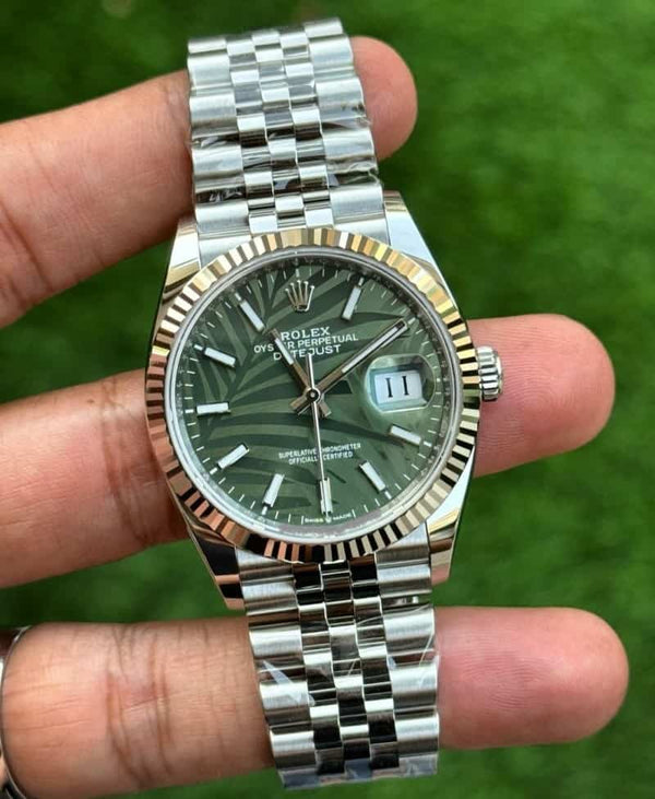Rolexx DateJust Palm Olive YZ