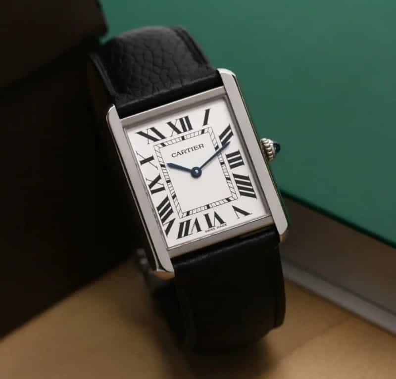 Cartierr Tank Louis black quartz