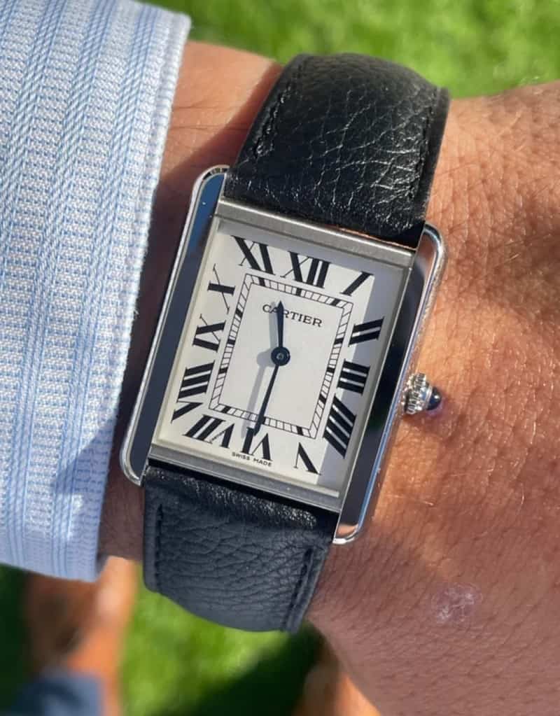 Cartierr Tank Louis black quartz