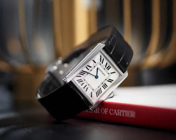 Cartierr Tank Solo Silver Black