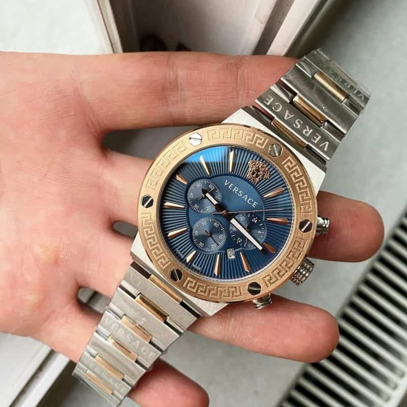 Versace Chronograph Blue Dual Tone