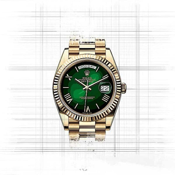 daydate green gold zr