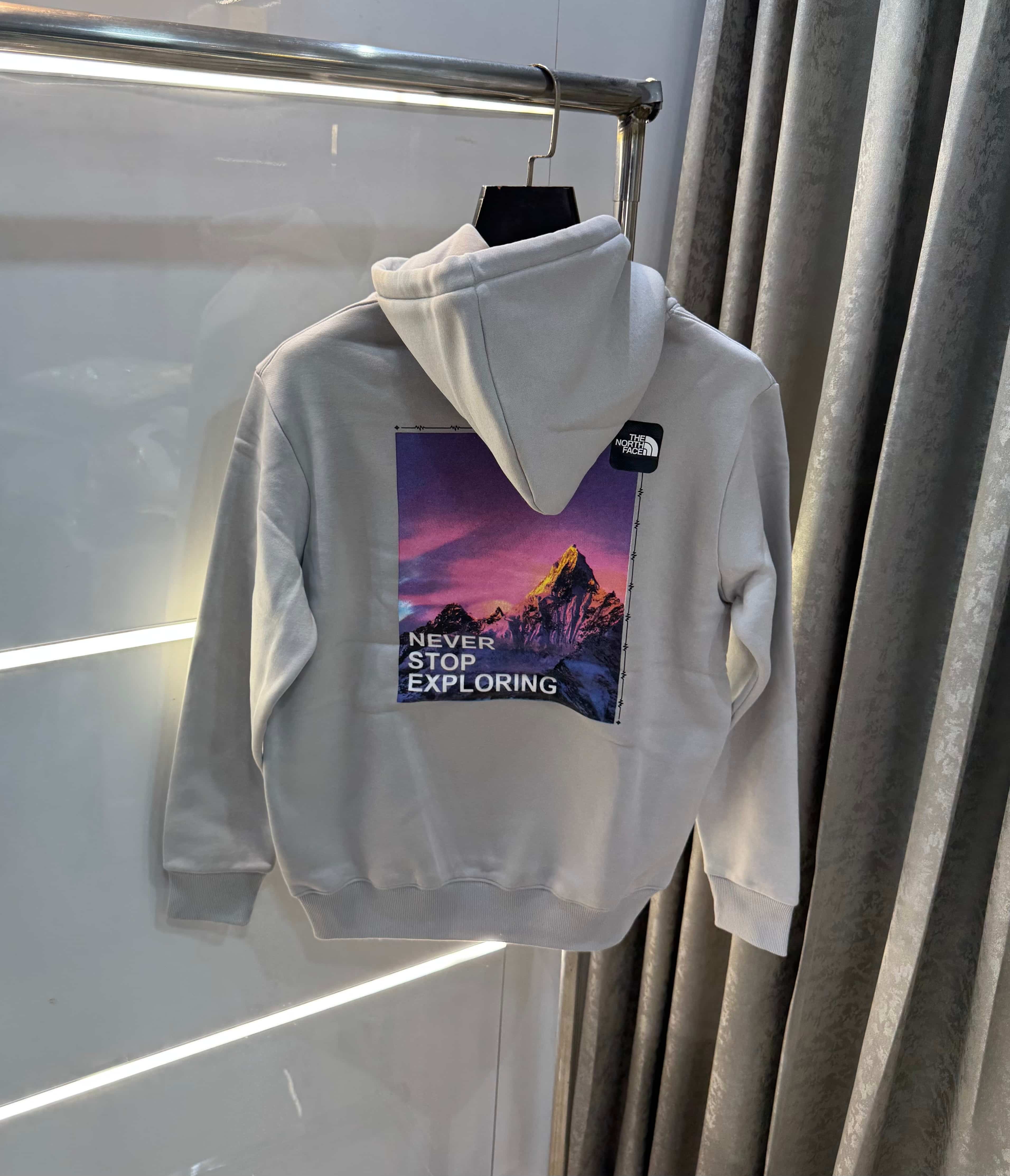 The  North Face Grey Printed Imported Hoodie Secondary image