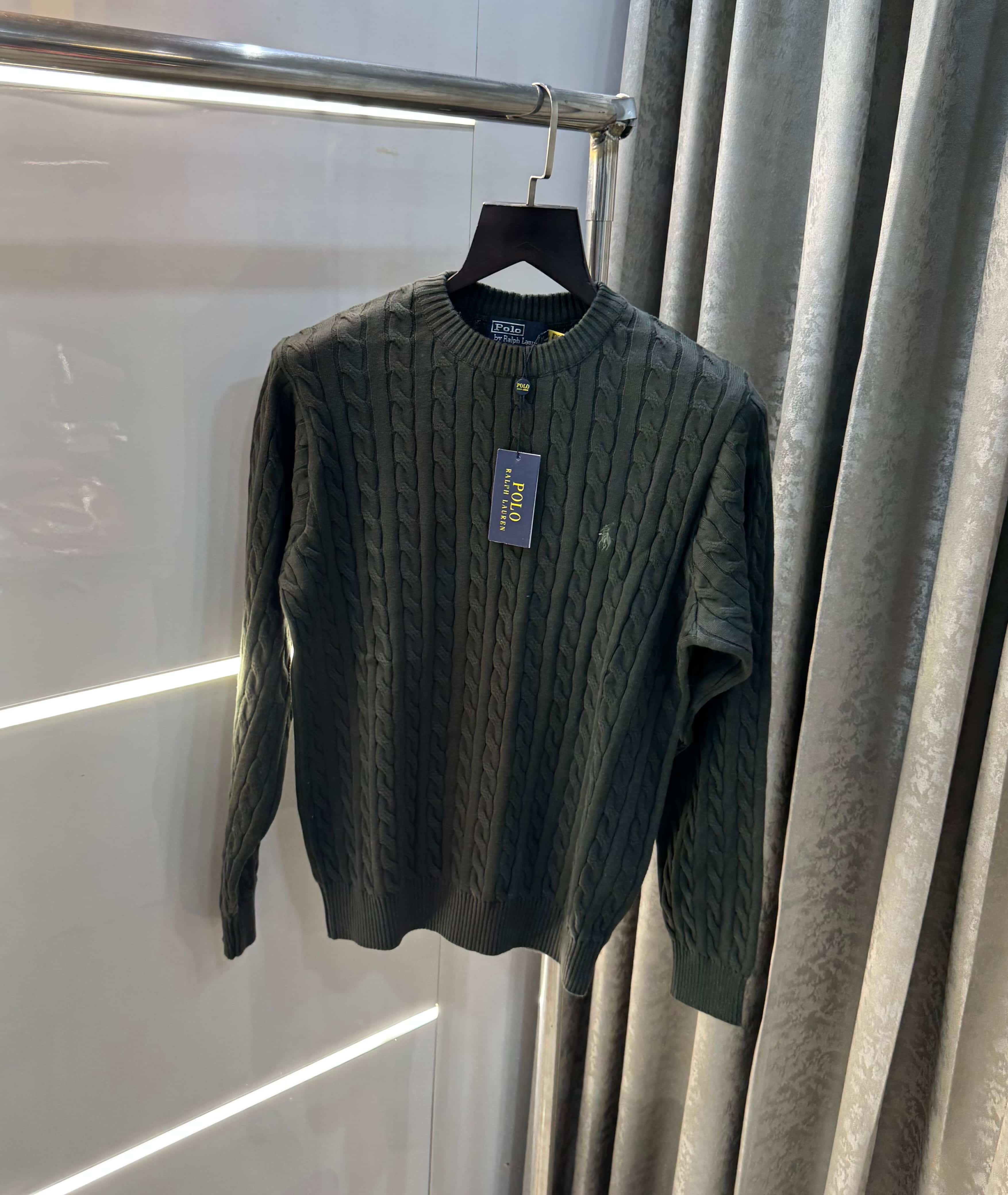 C Ralph  Lauren Olive Green Knitted Imported Pull Over Secondary image