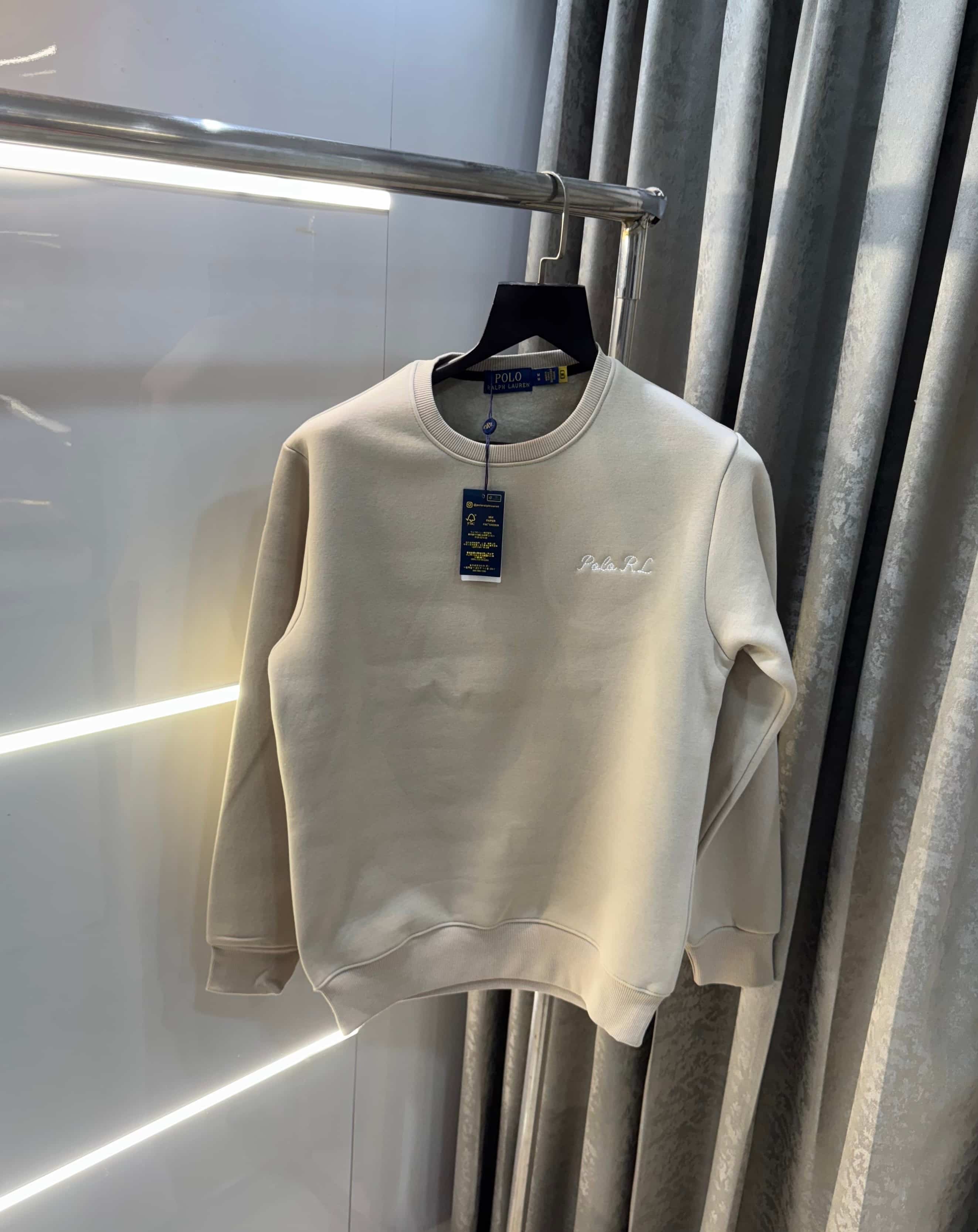 Ralph  Lauren Cream Teddy Edition Imported Sweatshirt
