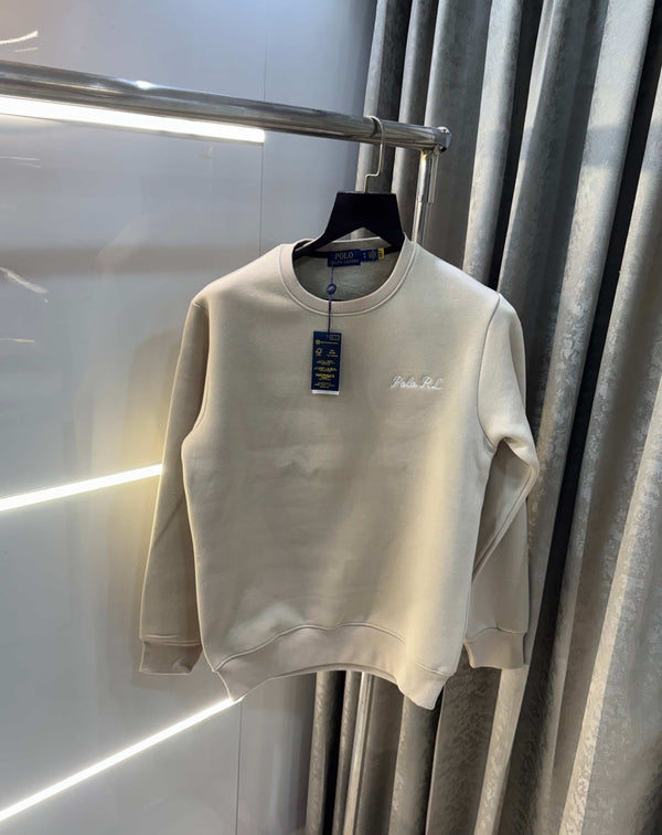 Ralph  Lauren Cream Teddy Edition Imported Sweatshirt