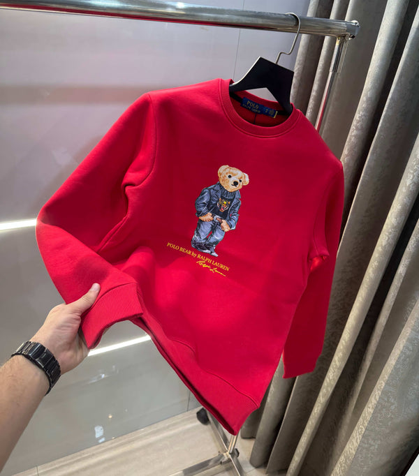 Ralph  Lauren Red Teddy Edition Imported Sweatshirt