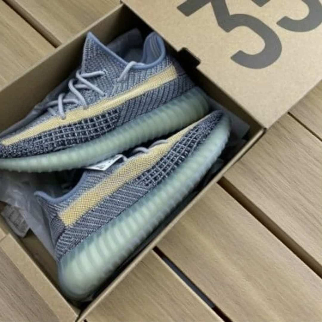 Adidas Yeezy Boost 350 v2 Ash blue Semi UA With Full Accessories For Mens