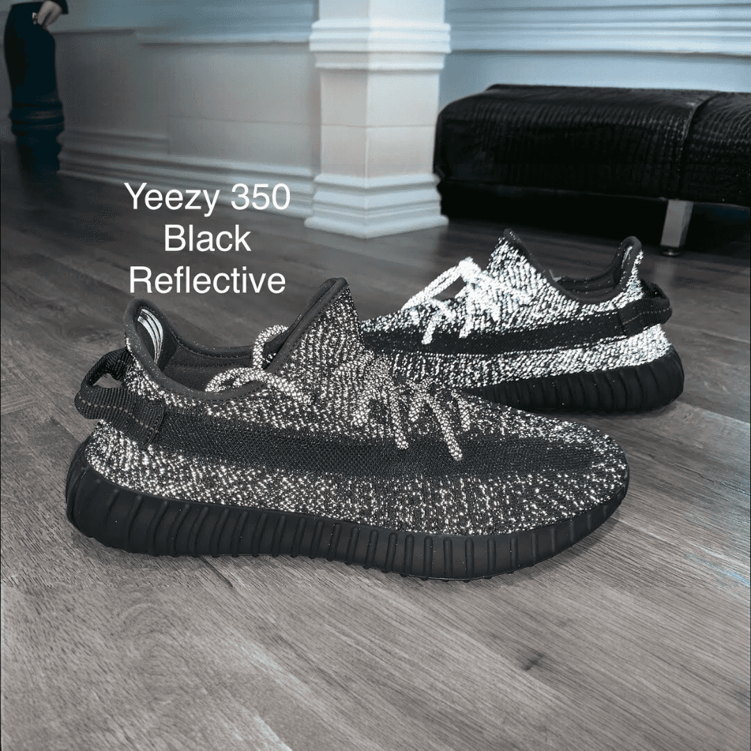 Adidias Yeezy 350 Full Black Reflective Semi UA With Full Accessories