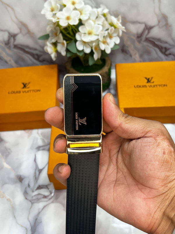 LV L0..UiS VUI..TTON PREMIUM QUALITY REVERSEABLE BELT WITH OG BO..x LV-317