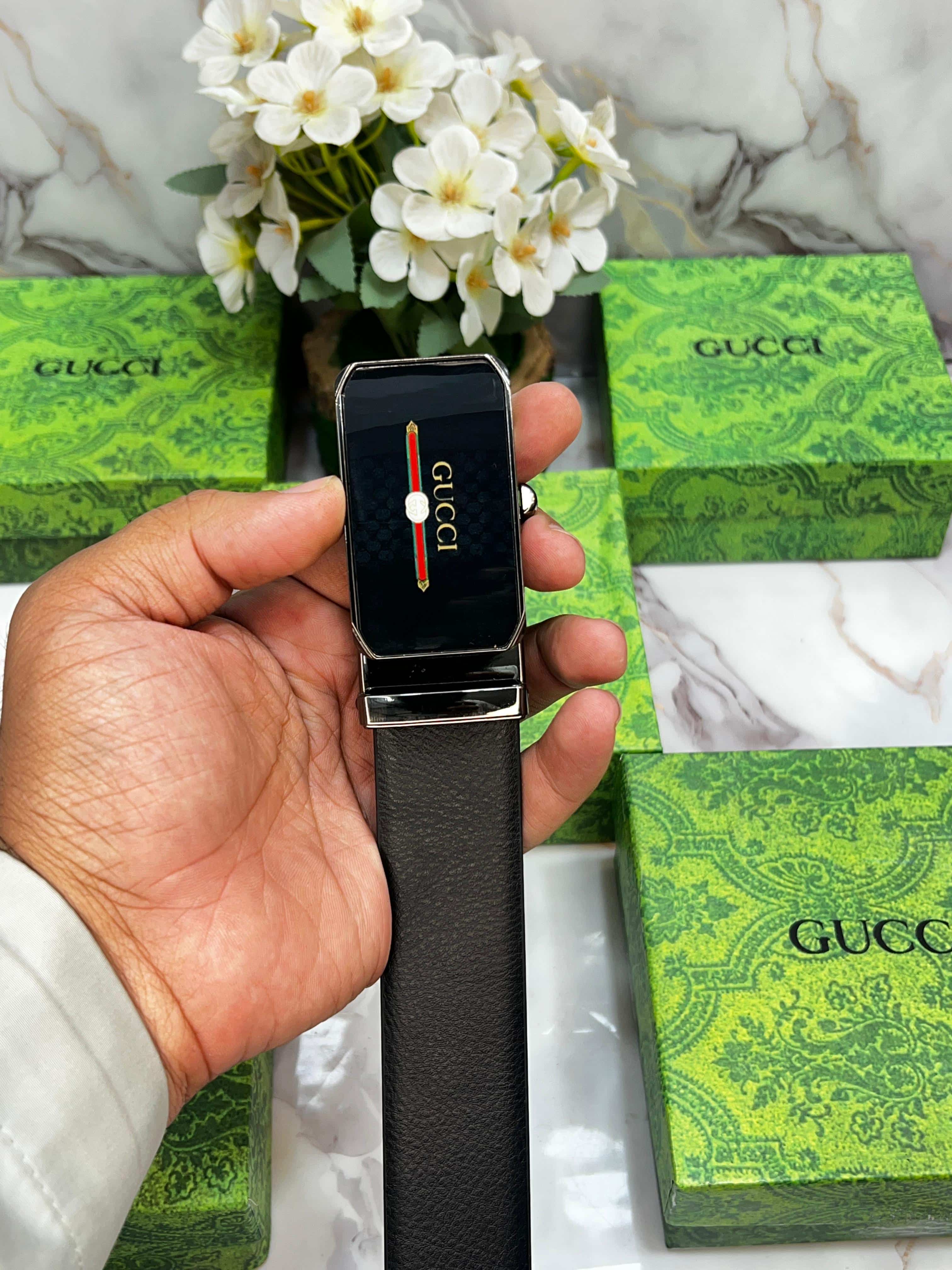 GUCCI PREMIUM QUALITY REVERSEABLE BELT WITH OG BOX GG-215