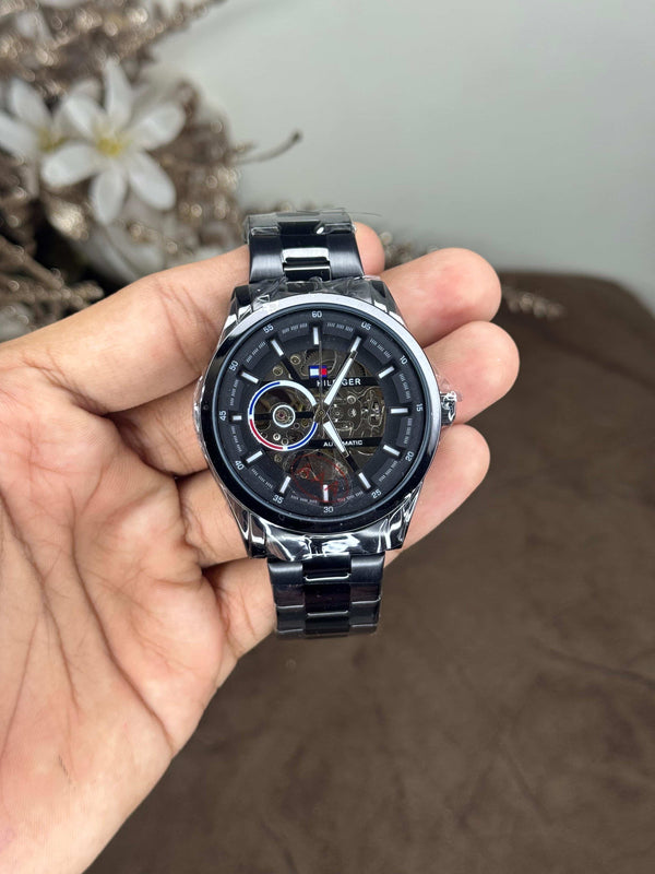 Tommy Hilfige r All Black Automatic Premium Watch