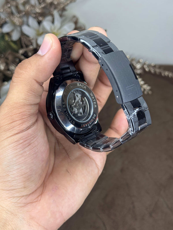 Tommy Hilfige r All Black Automatic Premium Watch