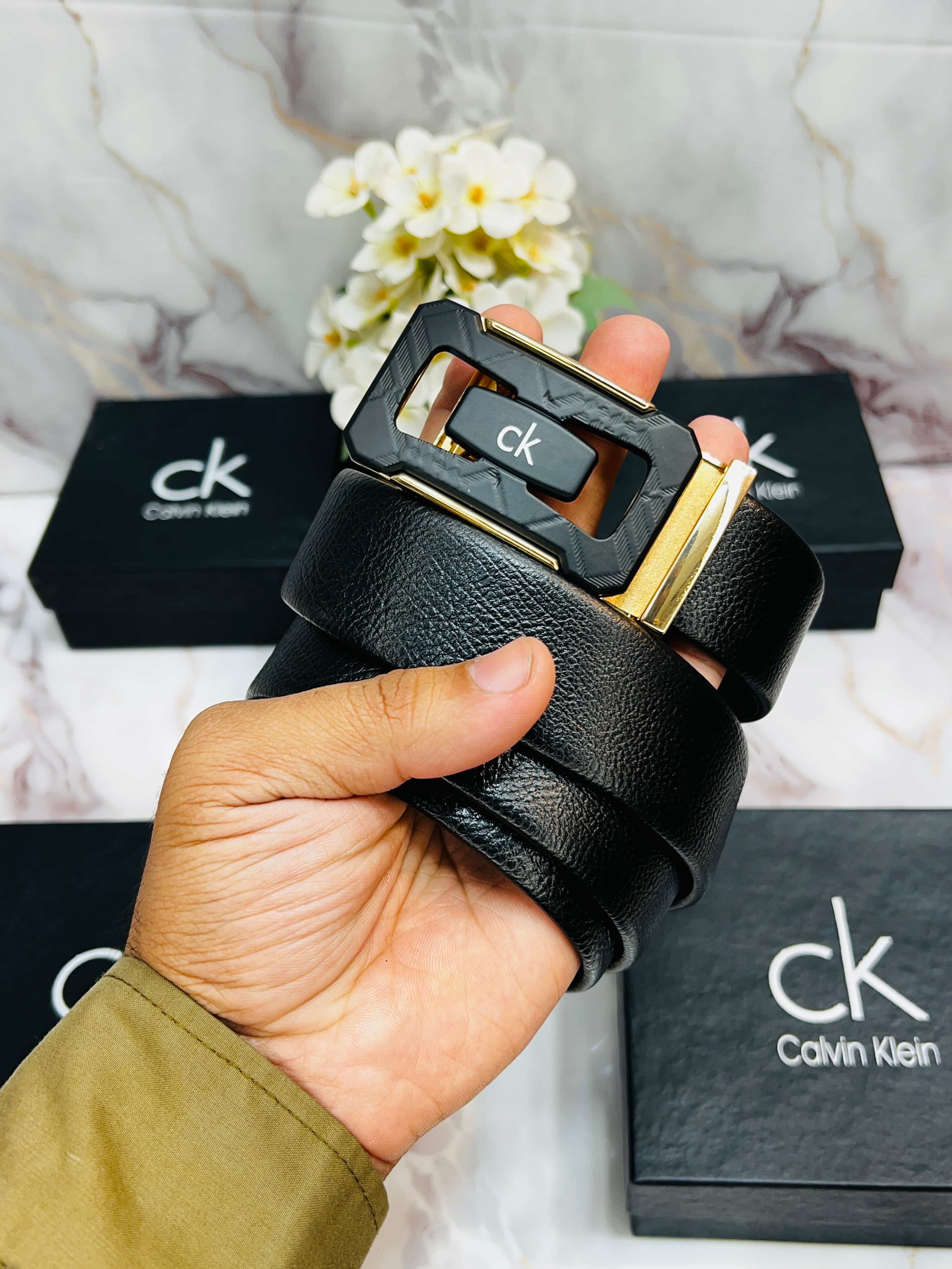 CK CALVIN KLEIN PREMIUM QUALITY IMPORTED AUTOLOCK BELT WITH OG BOX CK-101