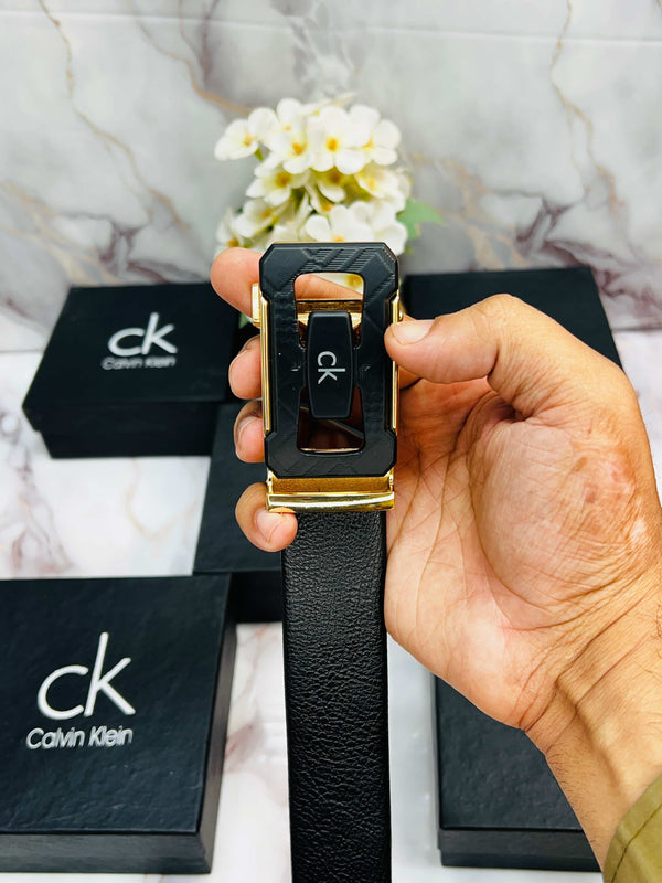 CK CALVIN KLEIN PREMIUM QUALITY IMPORTED AUTOLOCK BELT WITH OG BOX CK-101