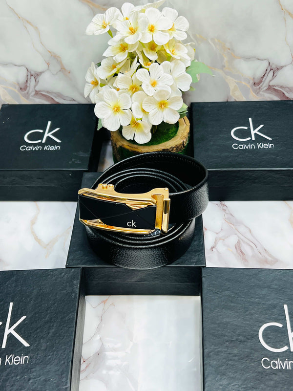 CK CALVIN KLEIN PREMIUM QUALITY IMPORTED AUTOLOCK BELT WITH OG BOX CK-103